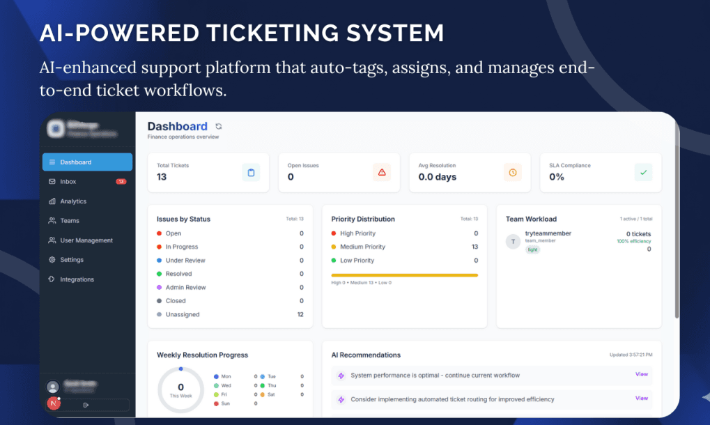 AI Ticketing System